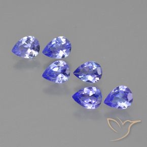 Tanzanite naturale blu da 1,62 ct, taglio a pera, VS