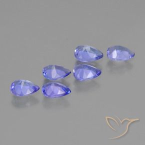 Tanzanite naturale blu da 1,62 ct, taglio a pera, VS