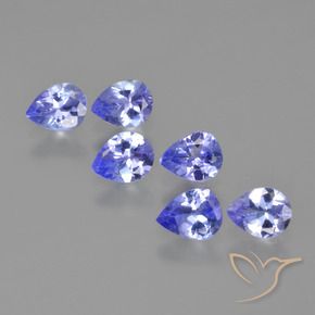 Gemme di Tanzanite Intenso Viola Blu naturale da 1.71 ct, Forma a pera, VS