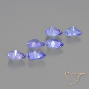 Gemme di Tanzanite Intenso Viola Blu naturale da 1.71 ct, Forma a pera, VS