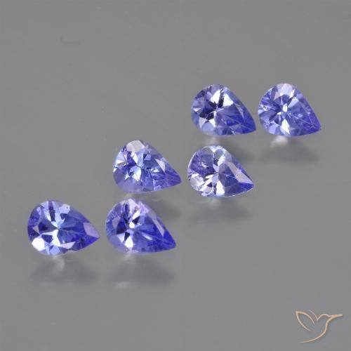 1.65ctw Naturale Intenso Viola Blu Tanzanite, Forma a pera, VS