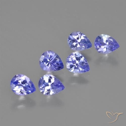 Gemme di Tanzanite Intenso Viola Blu naturale da 2.03 ct, Forma a pera, VS