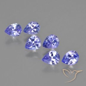 Gemme di Tanzanite Intenso Viola Blu naturale da 2.03 ct, Forma a pera, VS