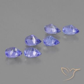 Gemme di Tanzanite Intenso Viola Blu naturale da 2.03 ct, Forma a pera, VS