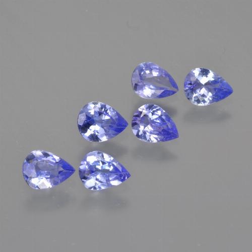 Gemme di Tanzanite Intenso Viola Blu naturale da 1.60 ct, Forma a pera, VS