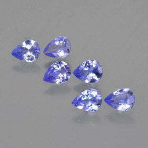 Gemme di Tanzanite Intenso Viola Blu naturale da 1.60 ct, Forma a pera, VS