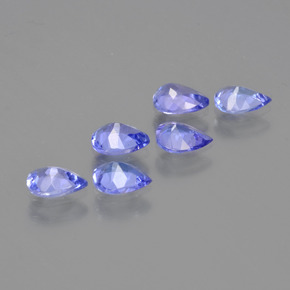 Gemme di Tanzanite Intenso Viola Blu naturale da 1.60 ct, Forma a pera, VS