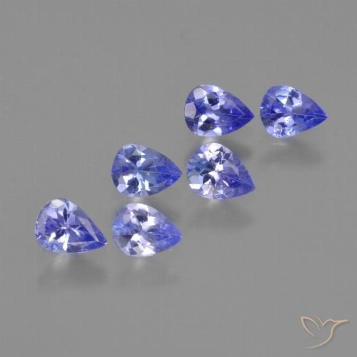 1.65ctw Naturale Viola Blu Tanzanite, Forma a pera, VS