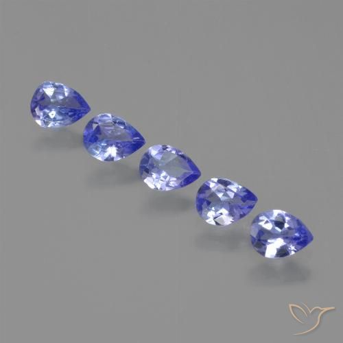 1.29ctw Naturale Viola Blu Tanzanite, Forma a pera, VS