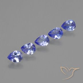 Gemme di Tanzanite Viola Blu naturale da 1.29 ct, Forma a pera, VS