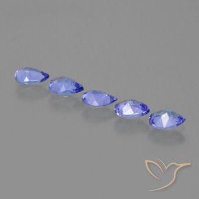 Gemme di Tanzanite Viola Blu naturale da 1.29 ct, Forma a pera, VS