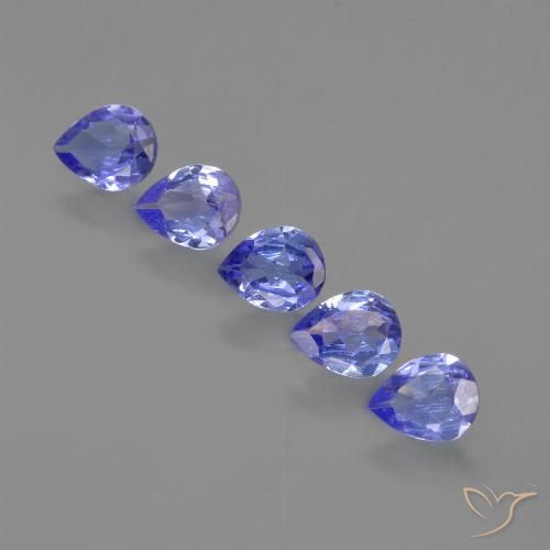 1.29ctw Naturale Intenso Viola Blu Tanzanite, Forma a pera, VS