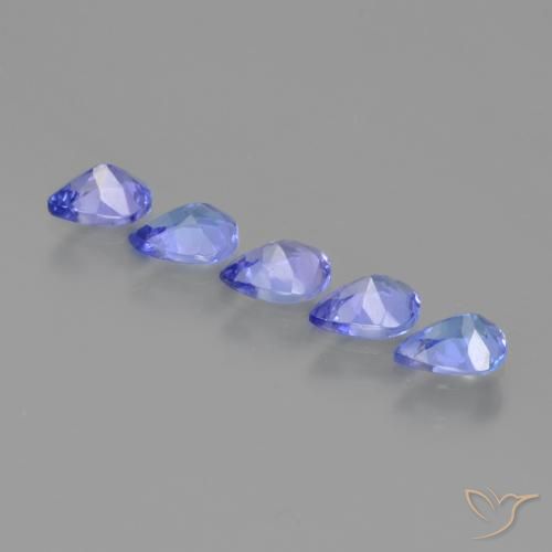 Gemme di Tanzanite Blu elettrico naturale da 1.56 ct, Forma a pera, VS