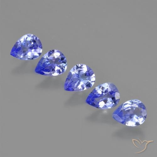 1.29ctw Naturale Blu medio Tanzanite, Forma a pera, VS