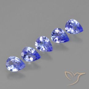 Gemme di Tanzanite Blu medio naturale da 1.29 ct, Forma a pera, VS