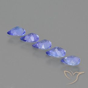 Gemme di Tanzanite Blu medio naturale da 1.29 ct, Forma a pera, VS