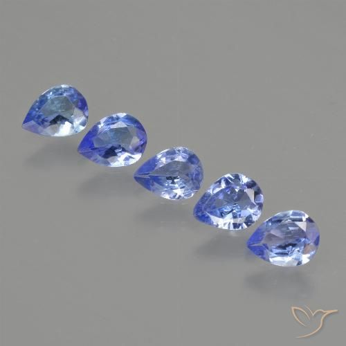 1.36ctw Naturale Blu pastello Tanzanite, Forma a pera, VS