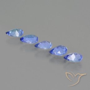 Gemme di Tanzanite Blu pastello naturale da 1.36 ct, Forma a pera, VS