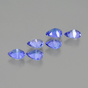 Gemme di Tanzanite Blu intenso naturale da 1.51 ct, Forma a pera, VS
