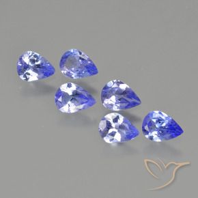 Gemme di Tanzanite Blu scuro naturale da 1.29 ct, Forma a pera, VS