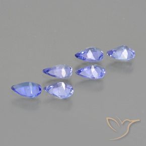 Gemme di Tanzanite Blu scuro naturale da 1.29 ct, Forma a pera, VS