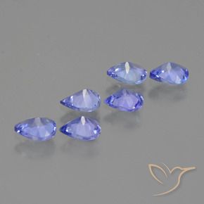 Gemme di Tanzanite Blu scuro naturale da 1.77 ct, Forma a pera, VS