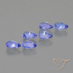 Gemme di Tanzanite Intenso Viola Blu naturale da 1.60 ct, Forma a pera, VS