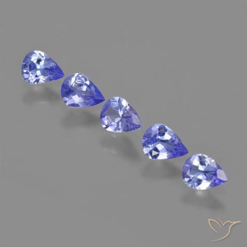 1.28ctw Naturale Blu elettrico Tanzanite, Forma a pera, VS