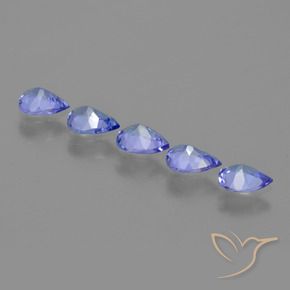 Gemme di Tanzanite Blu elettrico naturale da 1.28 ct, Forma a pera, VS