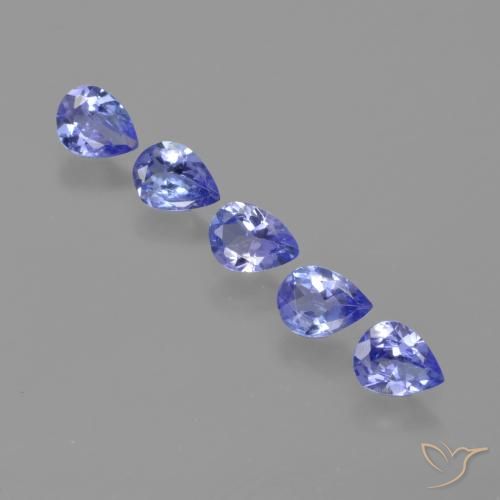 1.25ctw Naturale Intenso Viola Blu Tanzanite, Forma a pera, VS