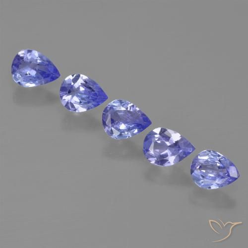 1.35ctw Naturale Intenso Viola Blu Tanzanite, Forma a pera, VS