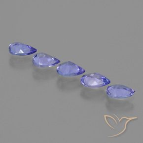 Gemme di Tanzanite Intenso Viola Blu naturale da 1.35 ct, Forma a pera, VS