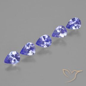 Gemme di Tanzanite Intenso Viola Blu naturale da 1.48 ct, Forma a pera, VS