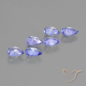 Gemme di Tanzanite Blu intenso naturale da 1.30 ct, Forma a pera, VS