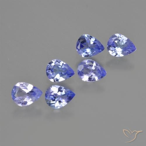 1.74ctw Naturale Viola Blu Tanzanite, Forma a pera, VS