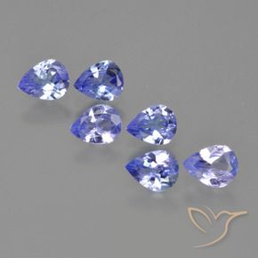 Gemme di Tanzanite Viola Blu naturale da 1.74 ct, Forma a pera, VS