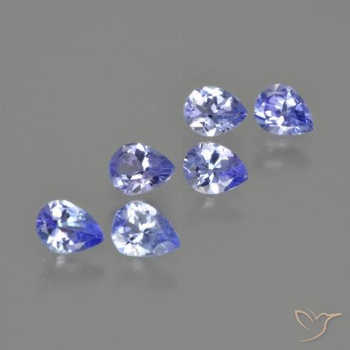 1.58ctw Naturale Blu elettrico Tanzanite, Forma a pera, VS