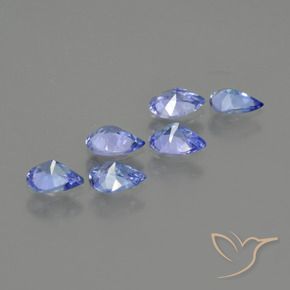 Gemme di Tanzanite Blu scuro naturale da 1.48 ct, Forma a pera, VS