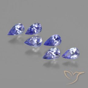Gemme di Tanzanite Intenso Viola Blu naturale da 1.41 ct, Forma a pera, VVS-VS