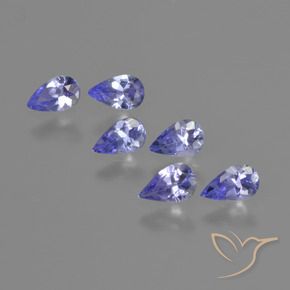 Gemme di Tanzanite Intenso Viola Blu naturale da 1.26 ct, Forma a pera, VVS-VS