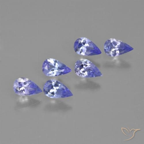 1.35ctw Naturale Viola Blu Tanzanite, Forma a pera, VS