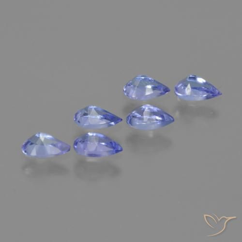 Gemme di Tanzanite Blu elettrico naturale da 1.29 ct, Forma a pera, VVS-VS