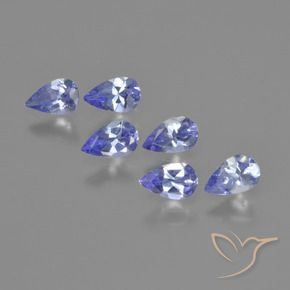 Gemme di Tanzanite Viola Blu naturale da 1.30 ct, Forma a pera, VS