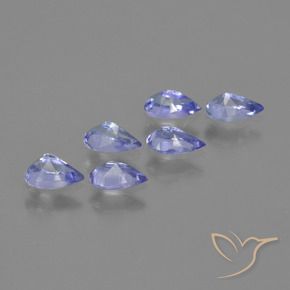 Gemme di Tanzanite Viola Blu naturale da 1.30 ct, Forma a pera, VS