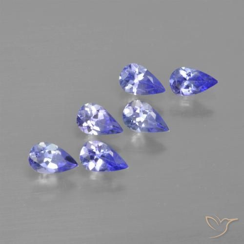 1.28ctw Naturale Blu medio Tanzanite, Forma a pera, VS