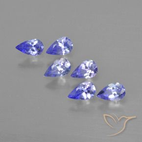 Gemme di Tanzanite Blu medio naturale da 1.28 ct, Forma a pera, VS