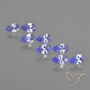Gemme di Tanzanite Viola Blu naturale da 1.67 ct, Forma a pera, VS