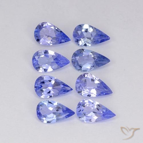1.50ctw Naturale Intenso Viola Blu Tanzanite, Forma a pera, VS