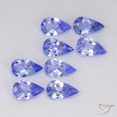 Gemme di Tanzanite Intenso Viola Blu naturale da 1.50 ct, Forma a pera, VS