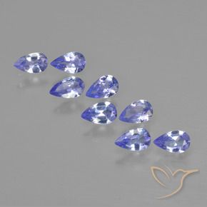 Gemme di Tanzanite Intenso Viola Blu naturale da 1.56 ct, Forma a pera, VS